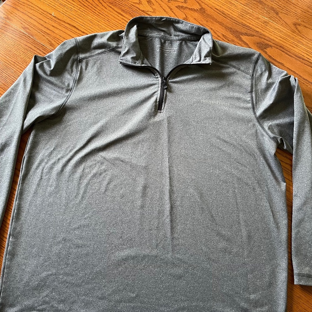 Vineyard Vines Gray Quarter-Zip Sweatshirt